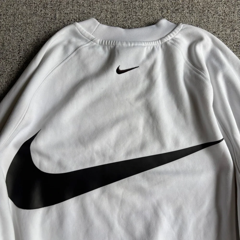 Nike Sweatshirt Mens Small Swoosh White Double Logo MCMLXXII Graphic Crewneck